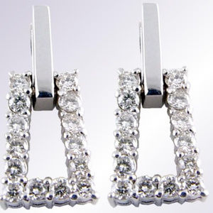 Diamond Earrings .75TDW 14KT White Gold